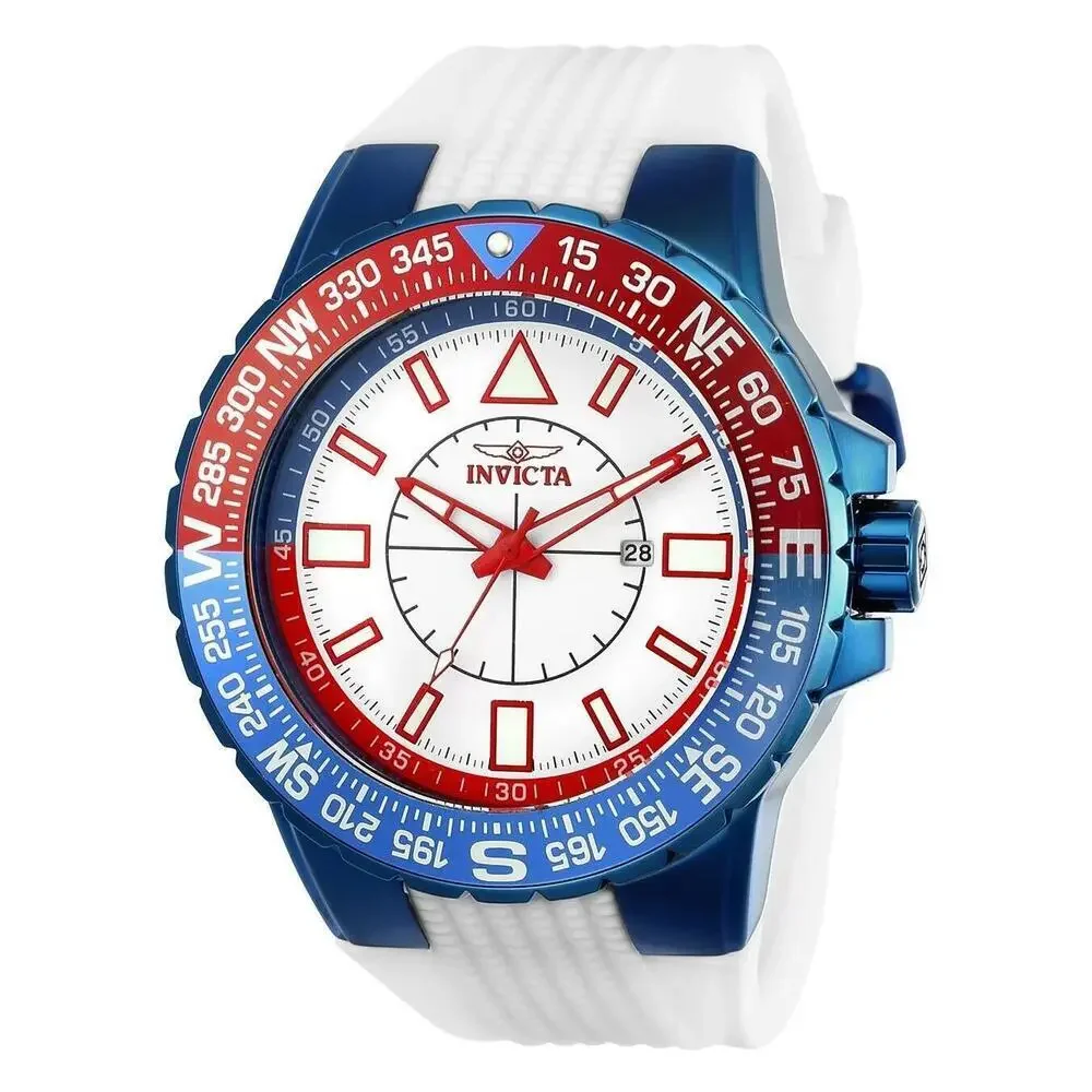 Invicta 23997 Aviator Mechanical White Dial Watch